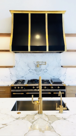 Black Metal Vent Hood Brass Custom